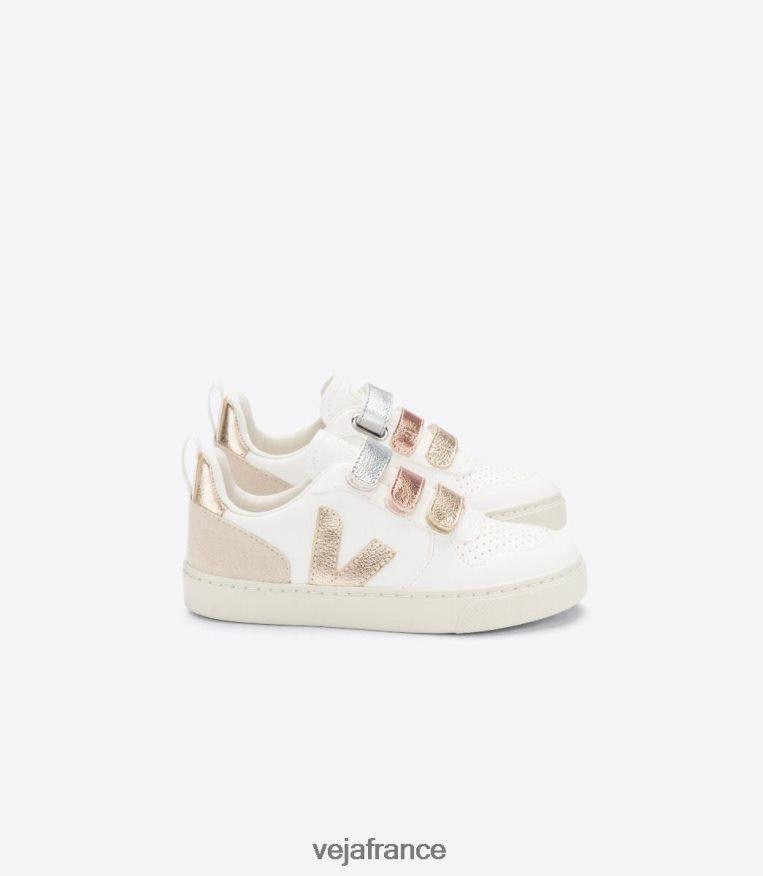 chaussures Veja v-10 cuir sans chrome multico blanc brillant enfants 0826JT355 chaussures Veja v-10 cuir sans chrome multico blanc brillant enfants 0826JT355