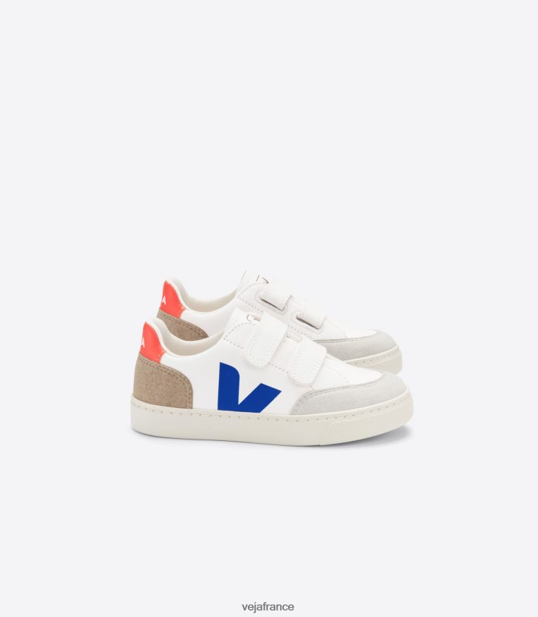 chaussures Veja v-12 cuir sans chrome blanc multico miel enfants 0826JT303 chaussures Veja v-12 cuir sans chrome blanc multico miel enfants 0826JT303