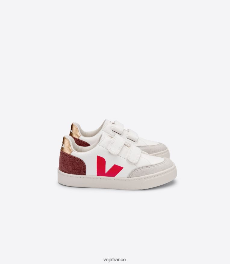 chaussures Veja v-12 cuir sans chrome blanc multico pétale séché enfants 0826JT305 chaussures Veja v-12 cuir sans chrome blanc multico pétale séché enfants 0826JT305
